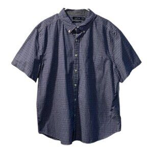 Nautica Blue Casual Button Down Shirt Classic Fit Size XXL EUC #0344